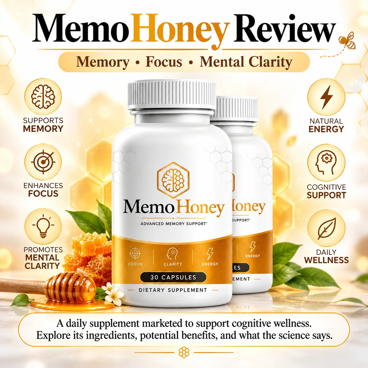 MemoHoney Memory and Focus Support Supplement